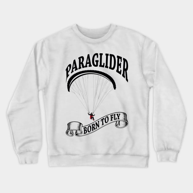 Paraglider Light | New Paragliding | 2 Sided Crewneck Sweatshirt by VISUALUV